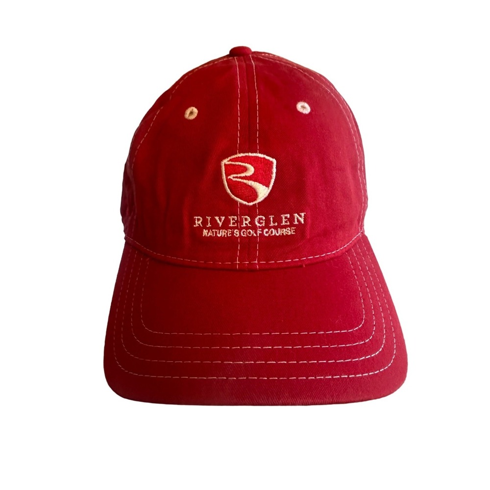 River Glen Nature & Golf Course Country Club Red Hat Cap Adjustable